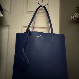 Kate Spade Navy Blue Tote with Pouch